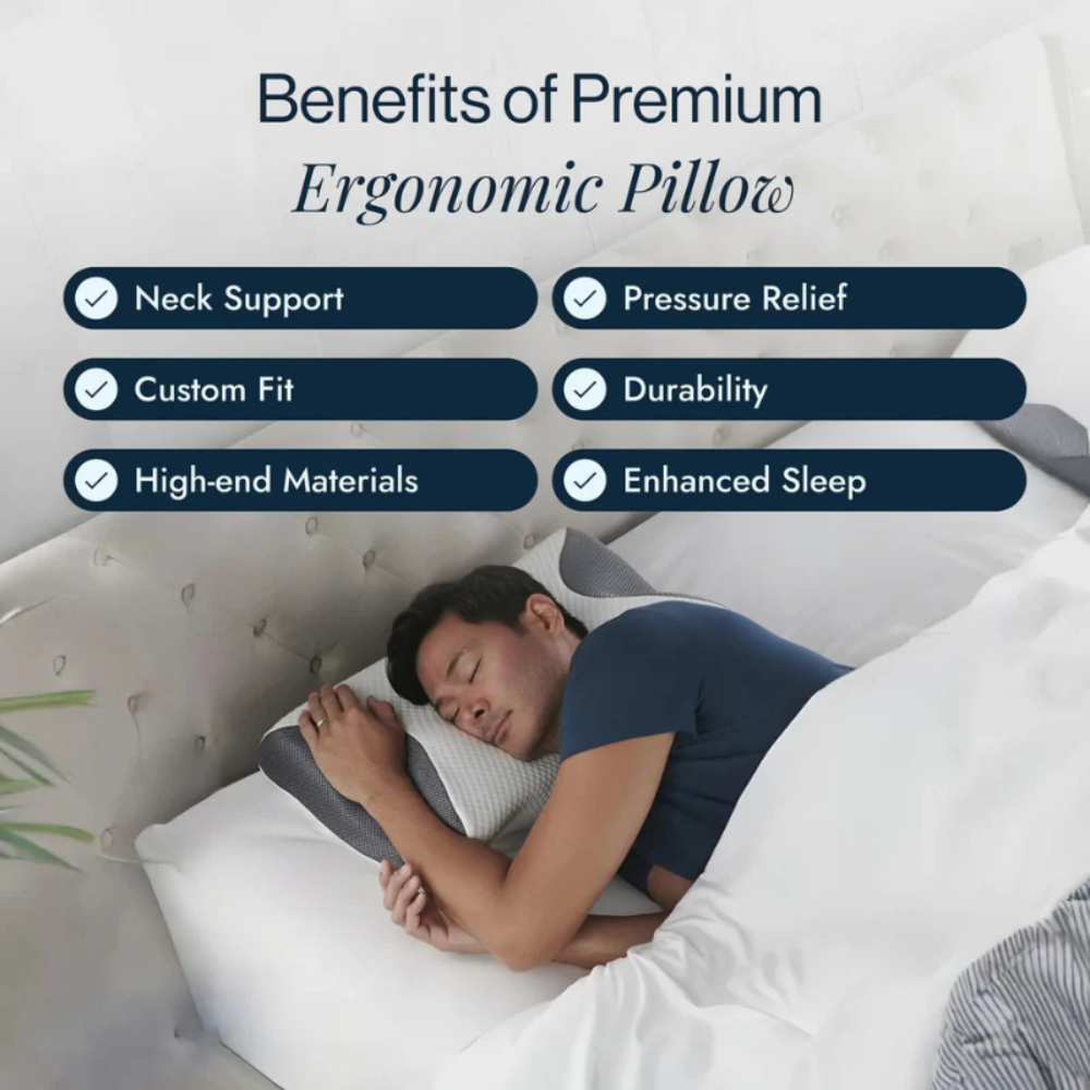 Premium Foam Pillow – Neck Comfort and Ergonomic Support